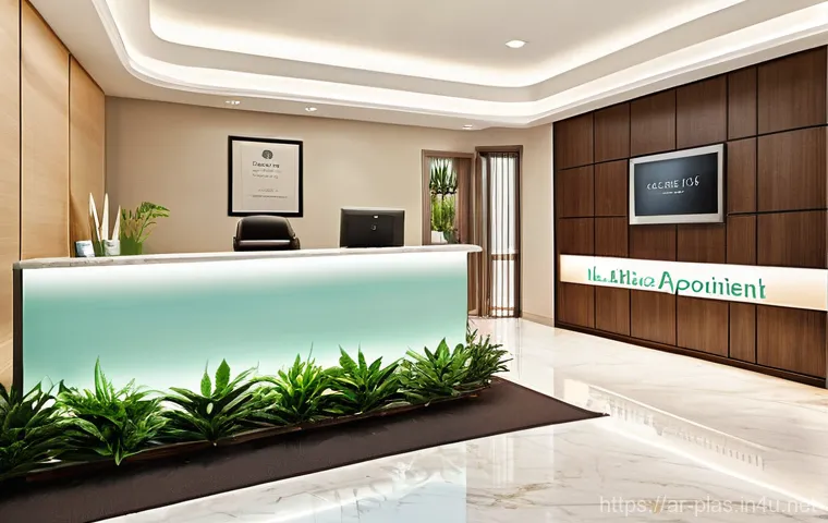 성형외과 마케팅 전략 - **Prompt:** A photorealistic image of a modern, upscale aesthetic clinic reception area in the Arabi...