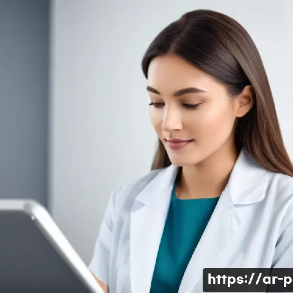 성형외과 수술 실패 사례 - **Prompt:** A clean, brightly lit modern consultation room. A kind, professional female doctor, dres...